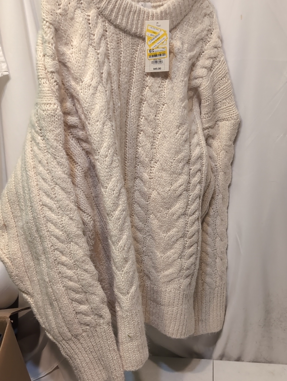 Women's a new day Cream Cable-Knit Sweater NWT Size 2X